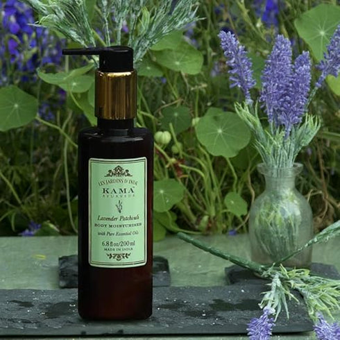 Kama Ayurveda Lavender Patchouli Body Moisturiser With Pure Essential Oils Of Lavender And Patchouli
